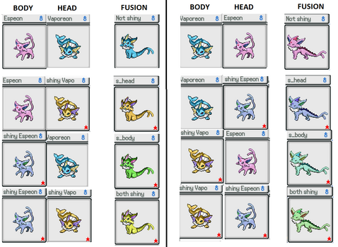 Shiny Pokémon, Pokémon Infinite Fusion Wiki